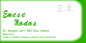 emese modos business card